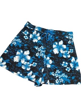 Catalina Floral Nylon Board Shorts Blue SZ M